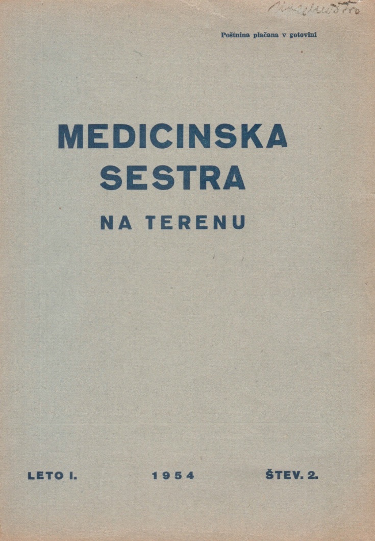 					Poglej Letn. 1 Št. 2 (1954): Medicinska sestra na terenu
				