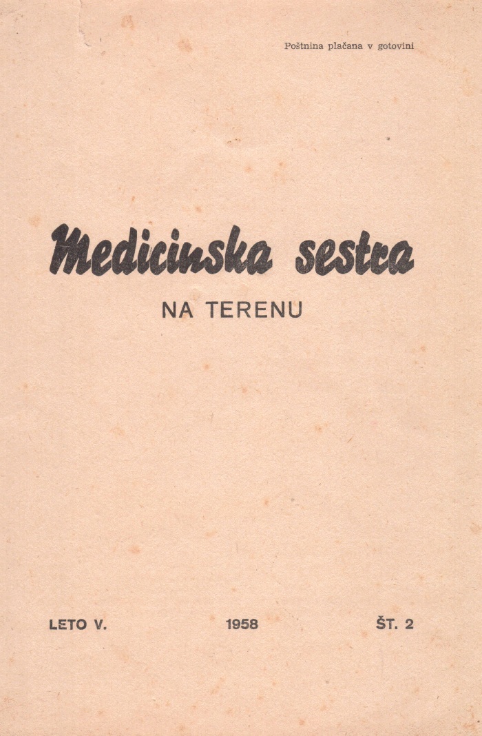 					View Vol. 5 No. 2 (1958): Medicinska sestra na terenu
				