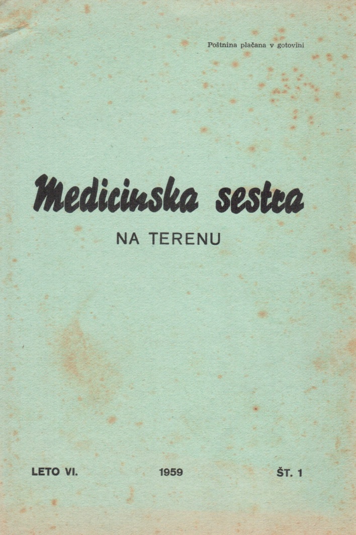 					View Vol. 6 No. 1 (1959): Medicinska sestra na terenu
				