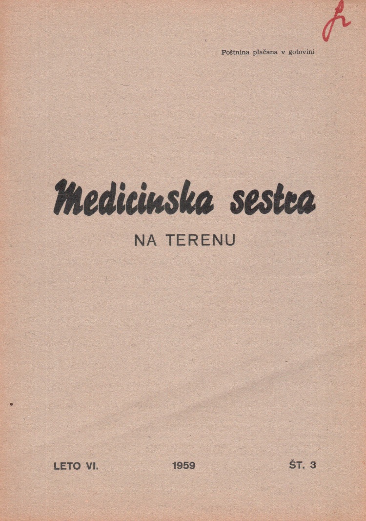 					View Vol. 6 No. 3 (1959): Medicinska sestra na terenu
				