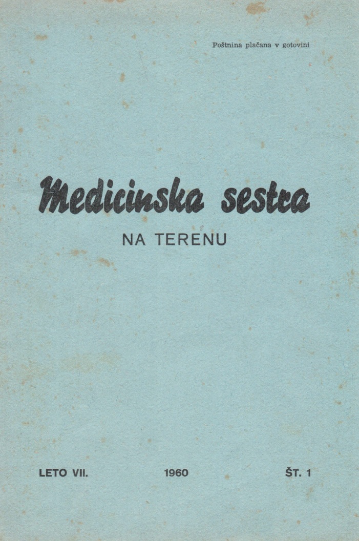 					View Vol. 7 No. 1 (1960): Medicinska sestra na terenu
				