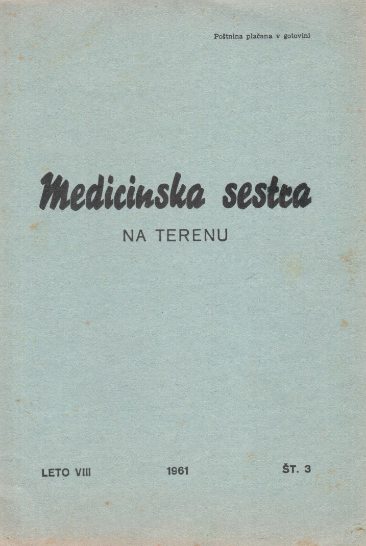 					View Vol. 8 No. 3 (1961): Medicinska sestra na terenu
				